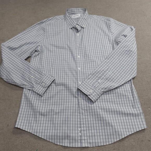 Ministry of Supply Shirt 2XL Gray White Plaid Performance - Picture 2 of 9